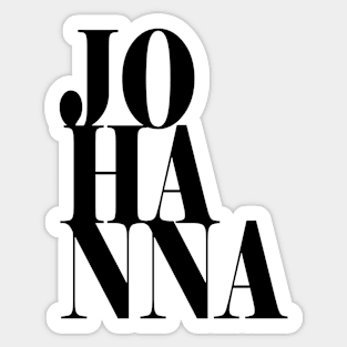 Johanna Girls Name Bold Font Sticker